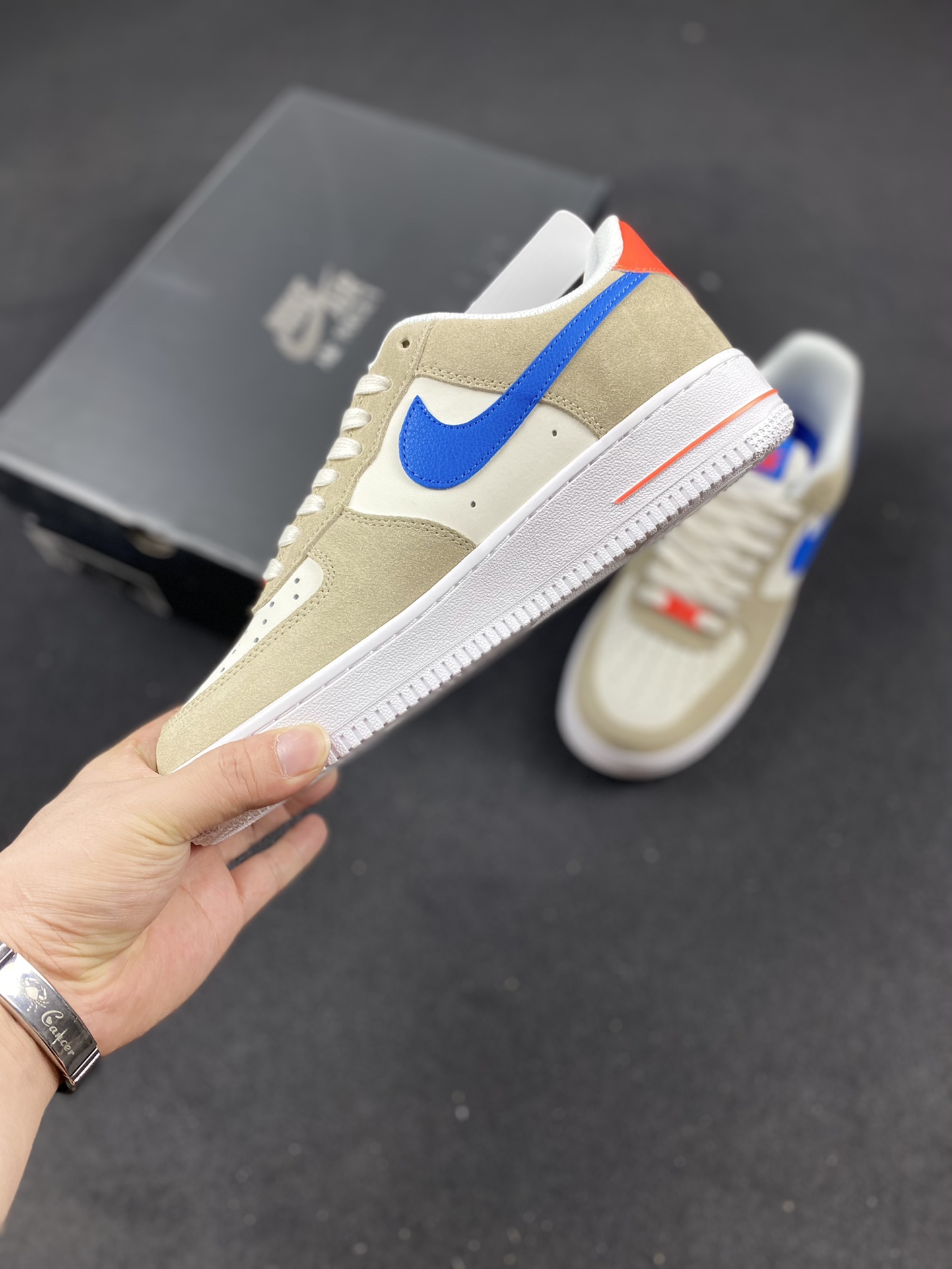 Nike Air Force 1 Shadow Khaki Blue Red Sneakers DM8314-100 4 i1631812801 7910 2