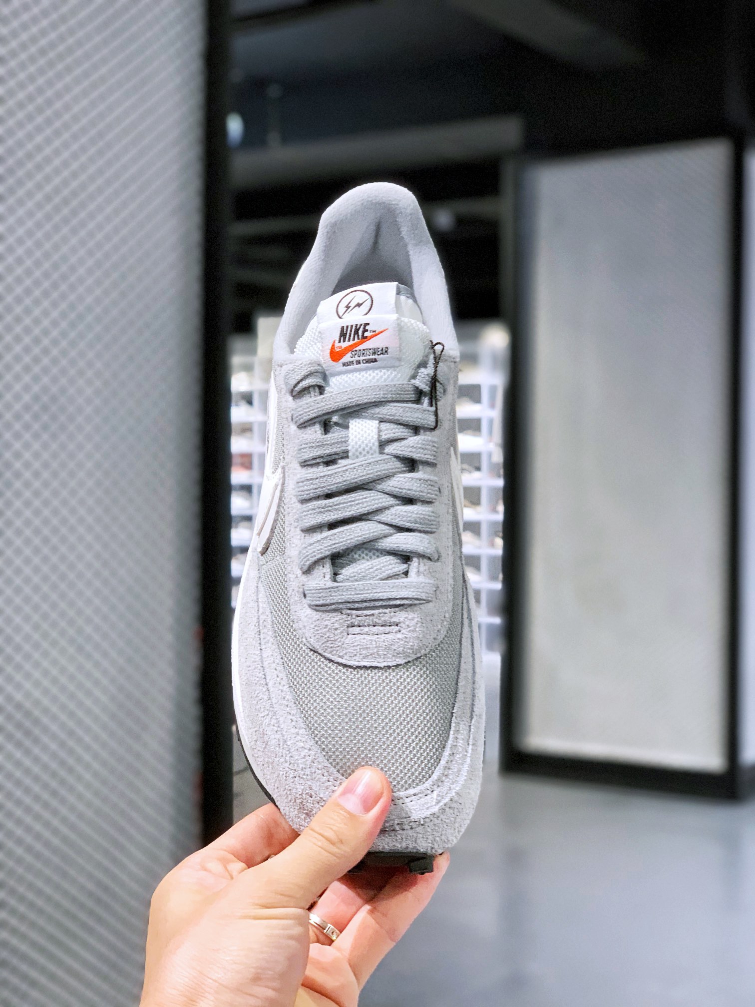[Air Force Series]Fragment x Sacai x Nike Hiroshi Fujiwara co-branded gray and
