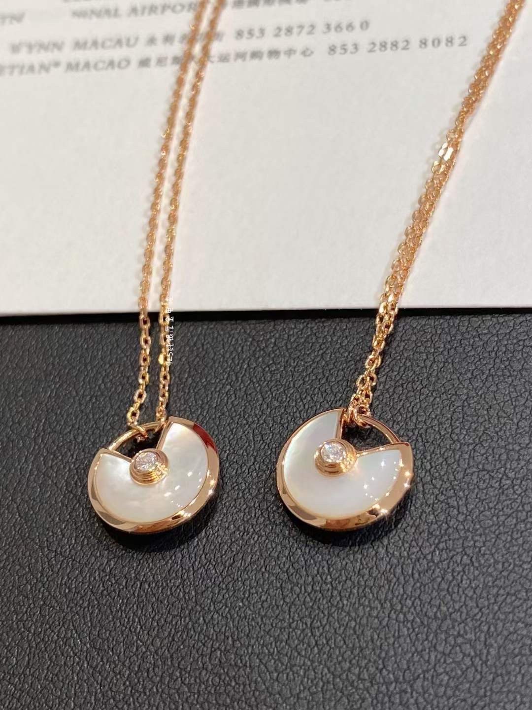 Cartier Cartier卡地亚 白贝护身符锁骨项链