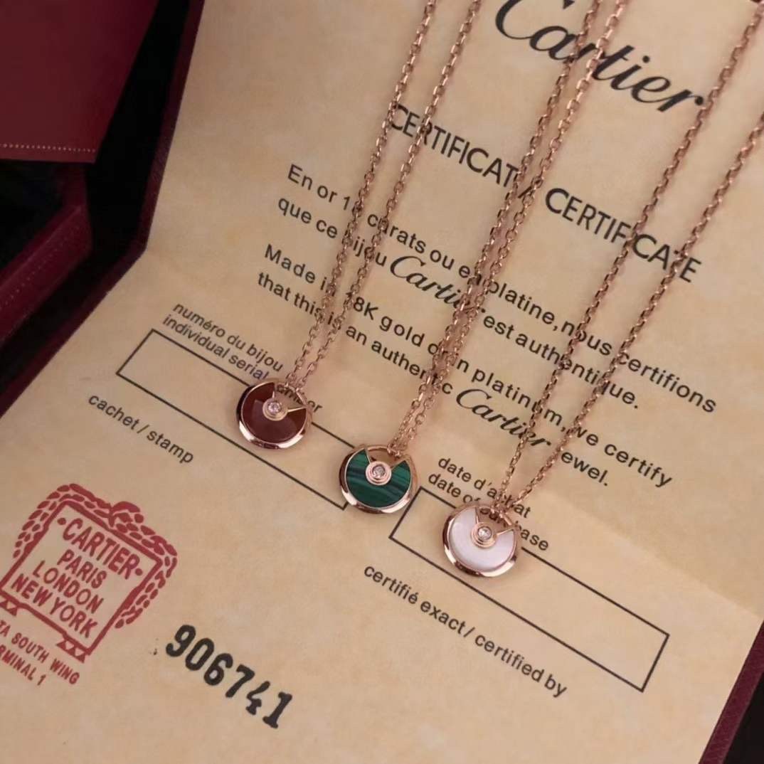 Cartier Cartier卡地亚 三色护身符锁骨项链