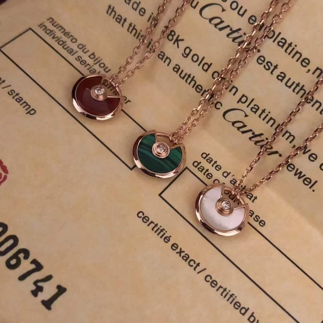 Cartier Cartier卡地亚 三色护身符锁骨项链