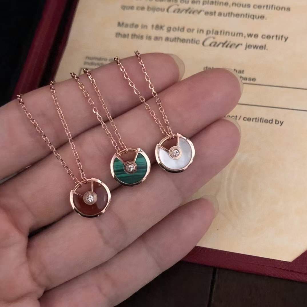 Cartier Cartier卡地亚 三色护身符锁骨项链