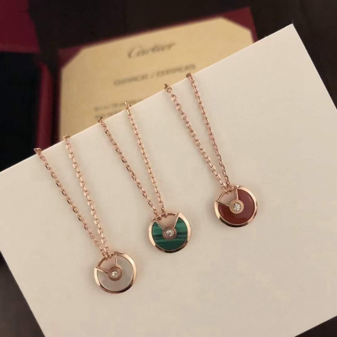 Cartier Cartier卡地亚 三色护身符锁骨项链
