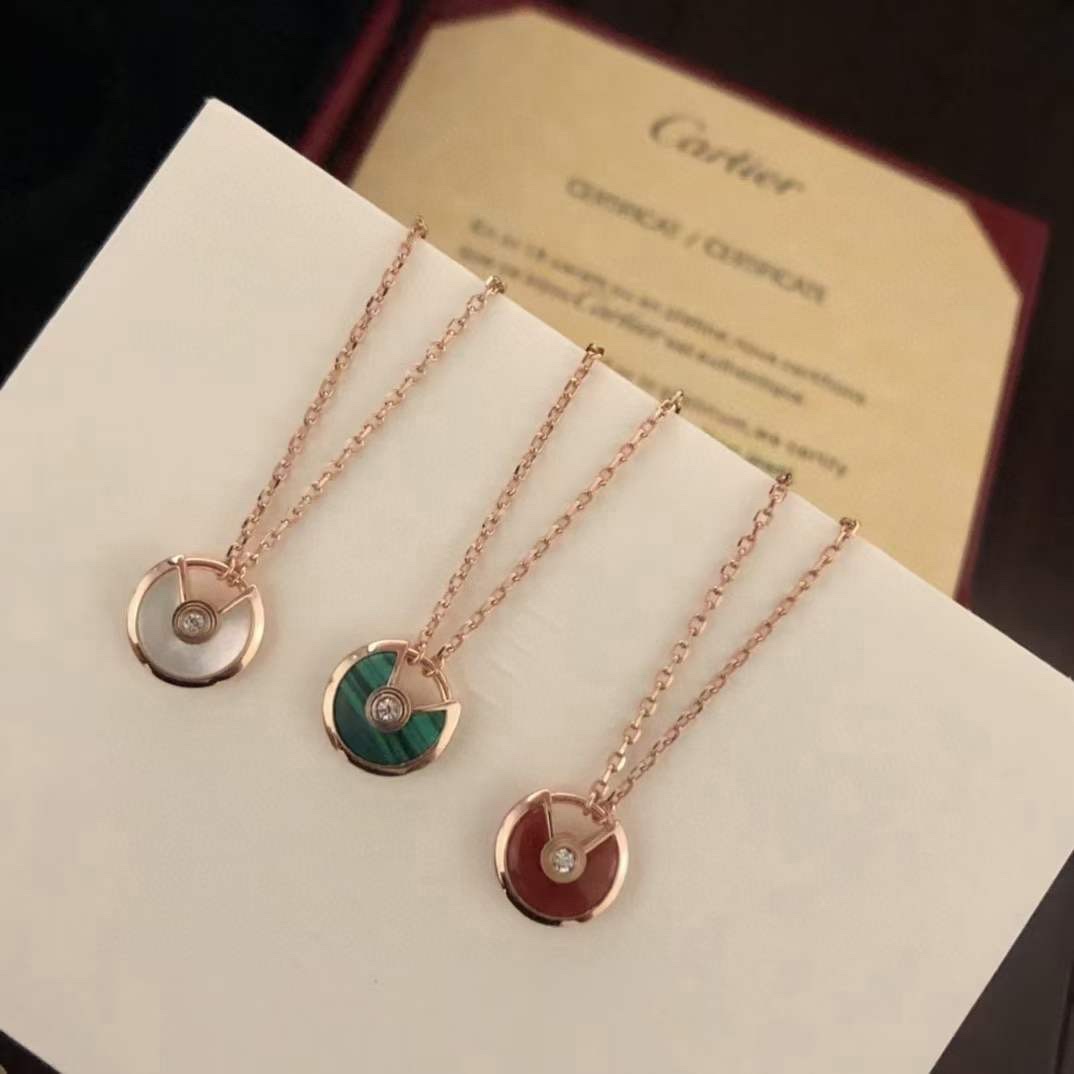Cartier Cartier卡地亚 三色护身符锁骨项链