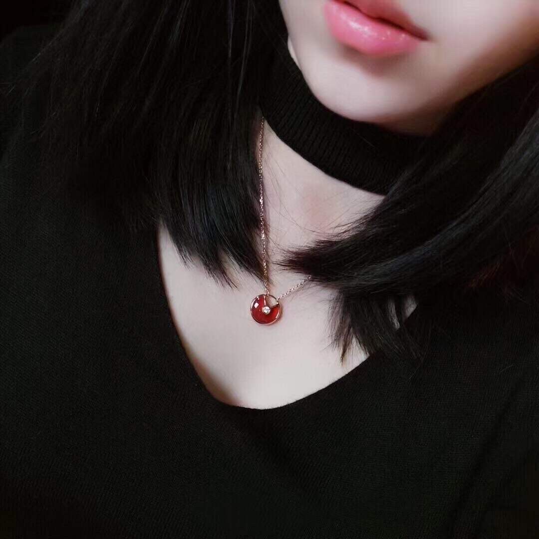 Cartier Cartier卡地亚 三色护身符锁骨项链