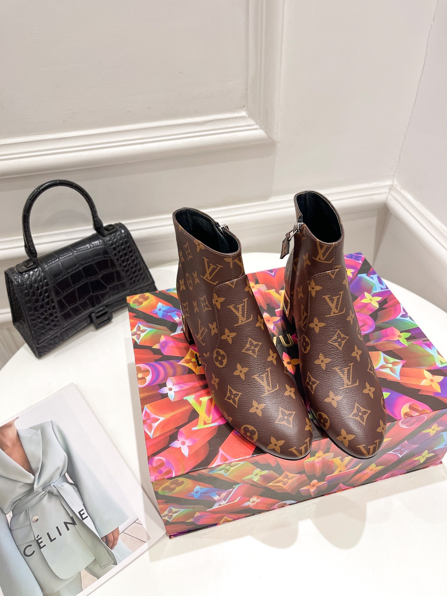 Louis Vuitton Short Boots Calfskin Cowhide Genuine Leather Sheepskin Fall/Winter Collection