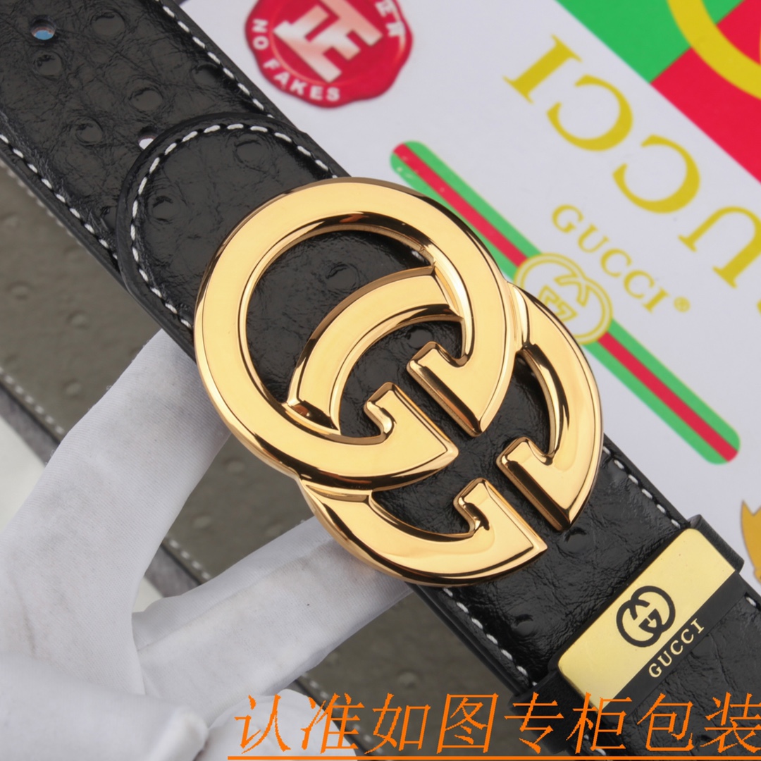 腰带皮带古奇原单牛皮腰带男款皮带材质