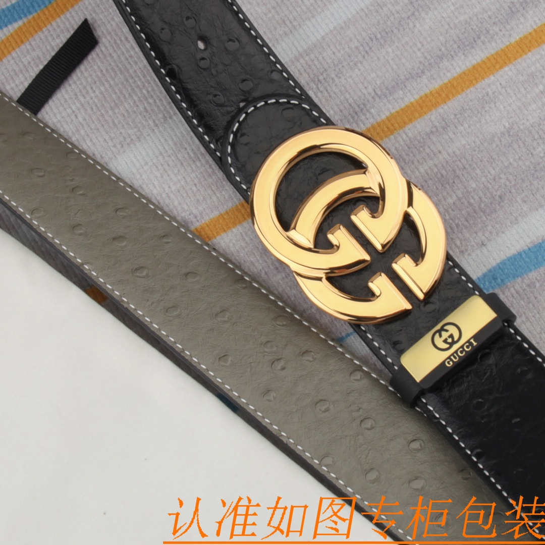 腰带皮带古奇原单牛皮腰带男款皮带材质