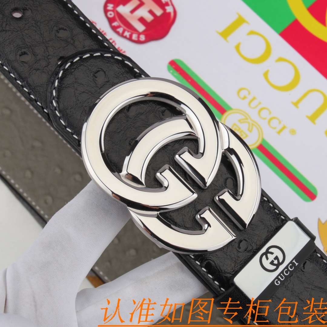 腰带皮带古奇原单牛皮腰带男款皮带材质