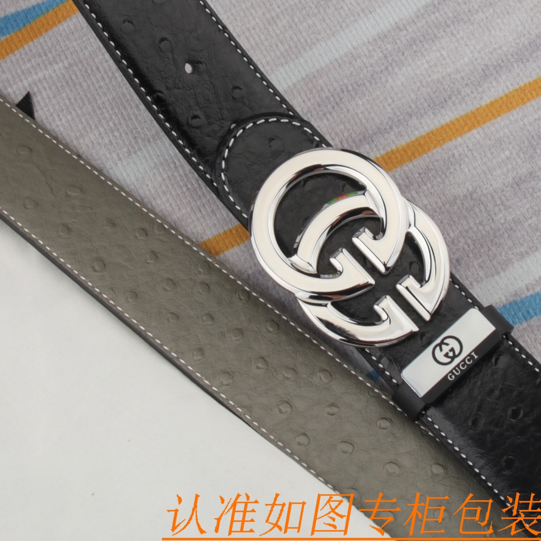 腰带皮带古奇原单牛皮腰带男款皮带材质