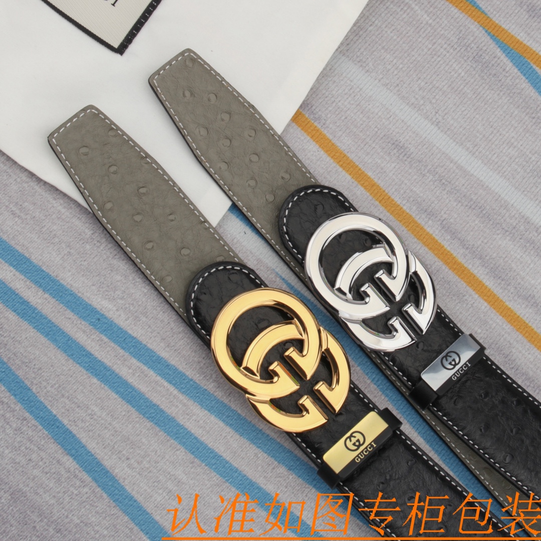 腰带皮带古奇原单牛皮腰带男款皮带材质