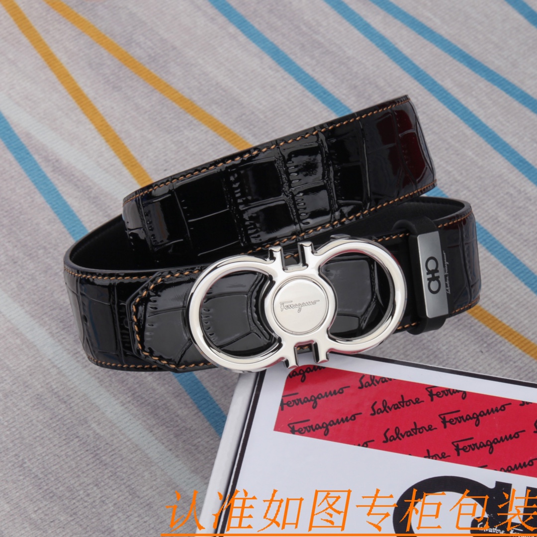 腰带皮带菲拉格幕原单牛皮腰带男款皮带