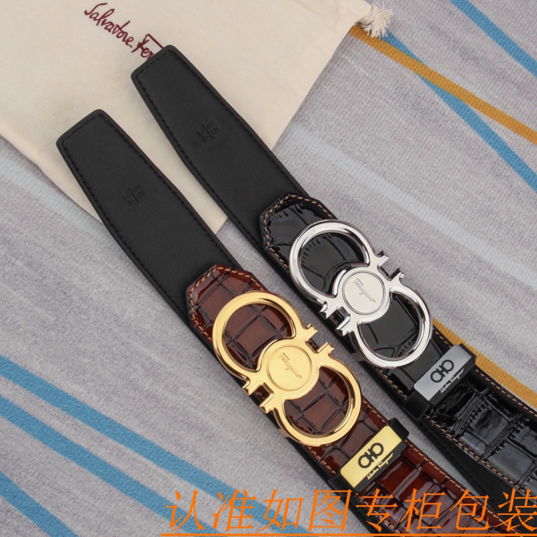 腰带皮带菲拉格幕原单牛皮腰带男款皮带