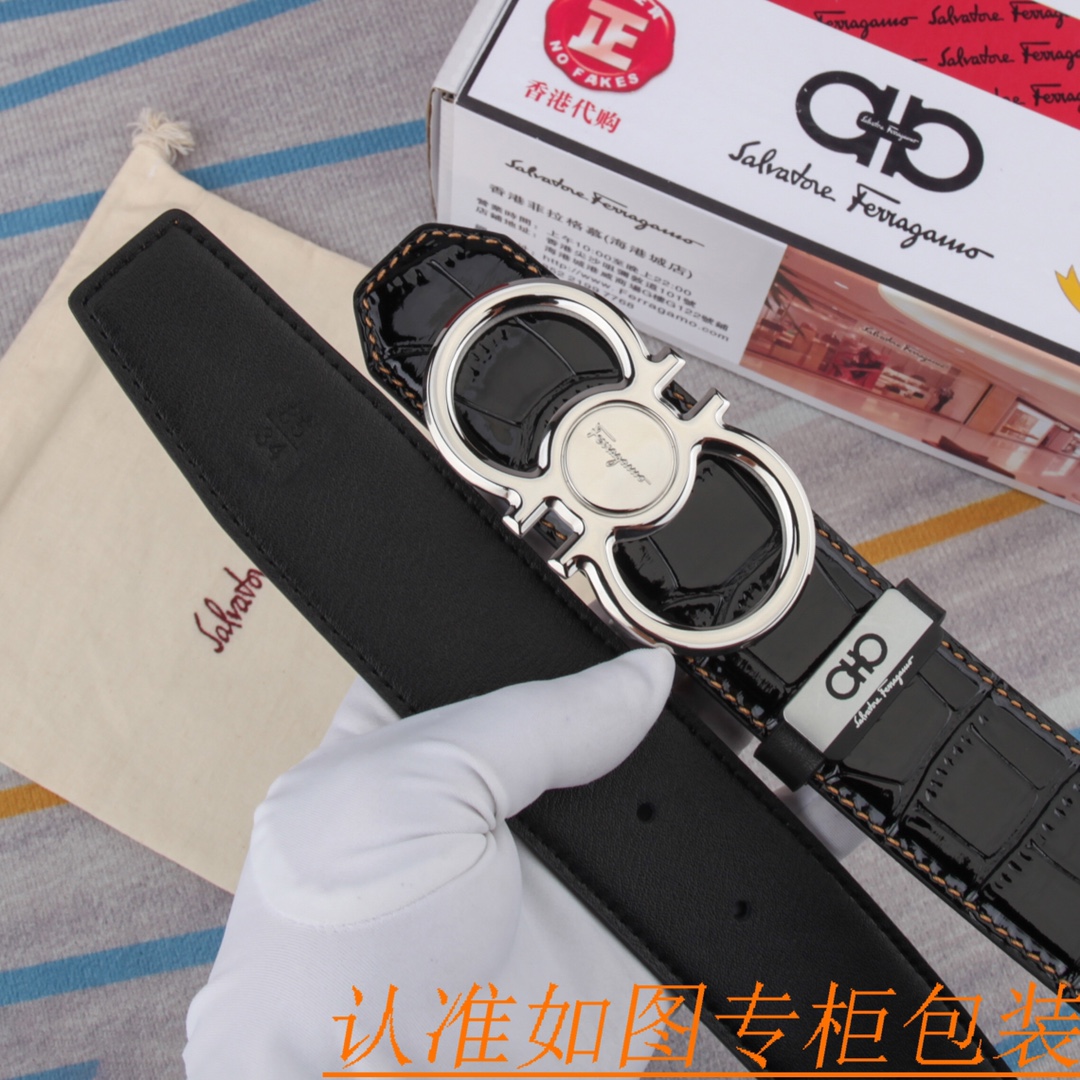 腰带皮带菲拉格幕原单牛皮腰带男款皮带