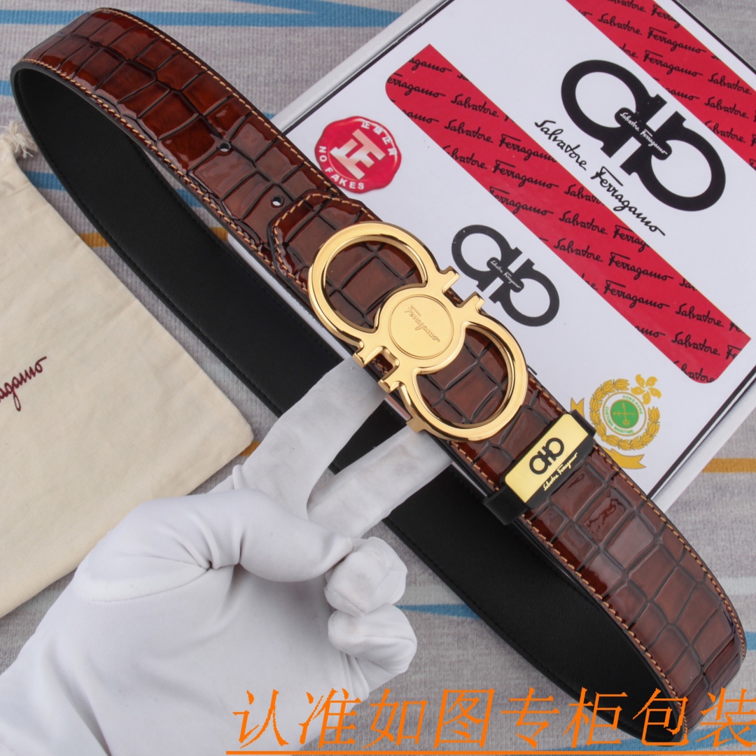 腰带皮带菲拉格幕原单牛皮腰带男款皮带