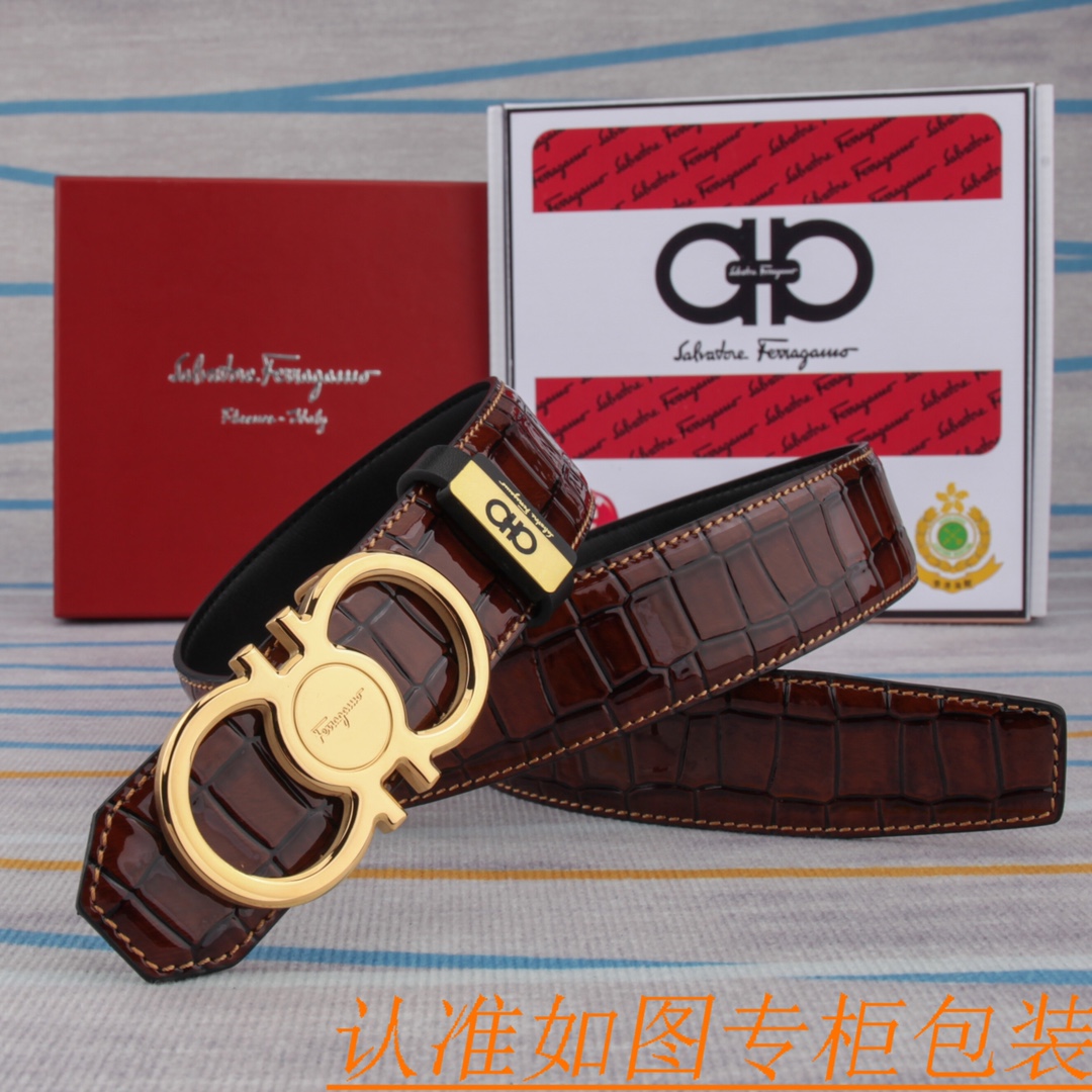 腰带皮带菲拉格幕原单牛皮腰带男款皮带