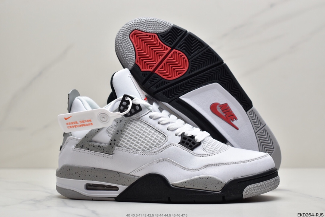 380 Air Jordan 4 Retro “White Cement” 乔4白水泥原盒原配 840606-192