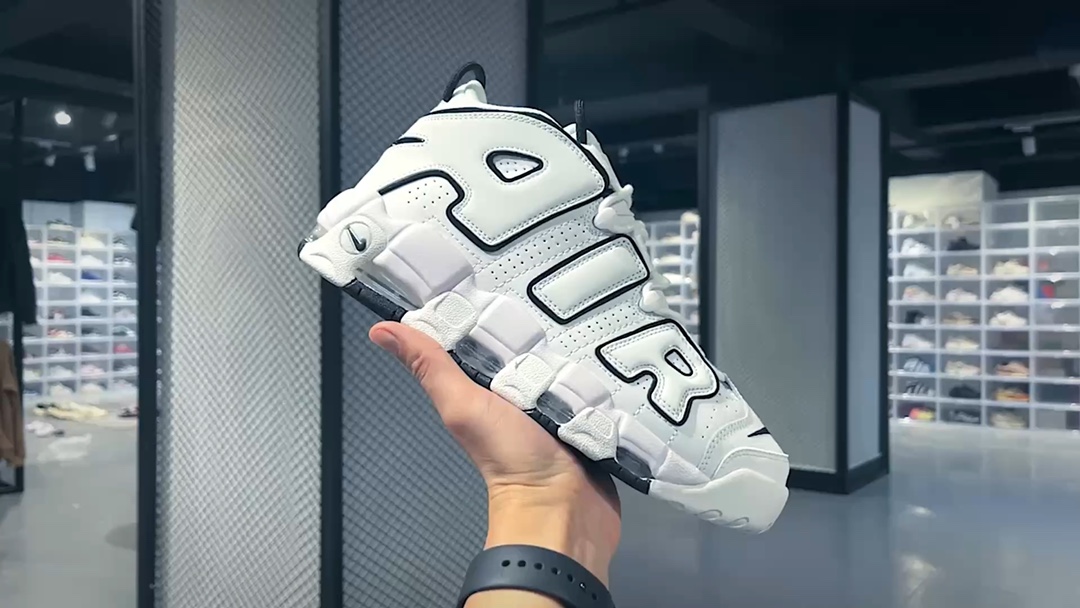 [Air Force Series]NikeAirMoreUptempo Pieces White Black