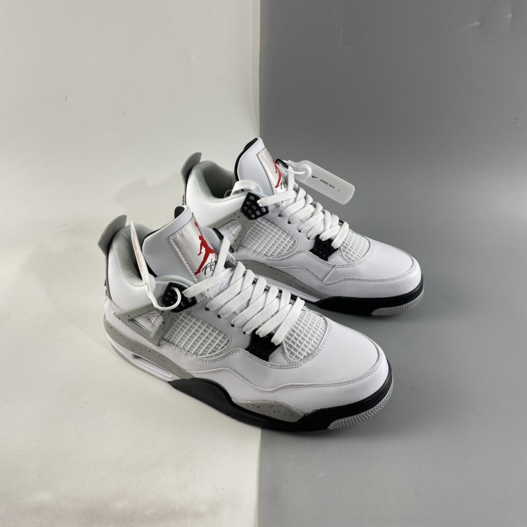 P380  Air Jordan 4 White Cement AJ4 乔4白水泥 白灰 840606-192