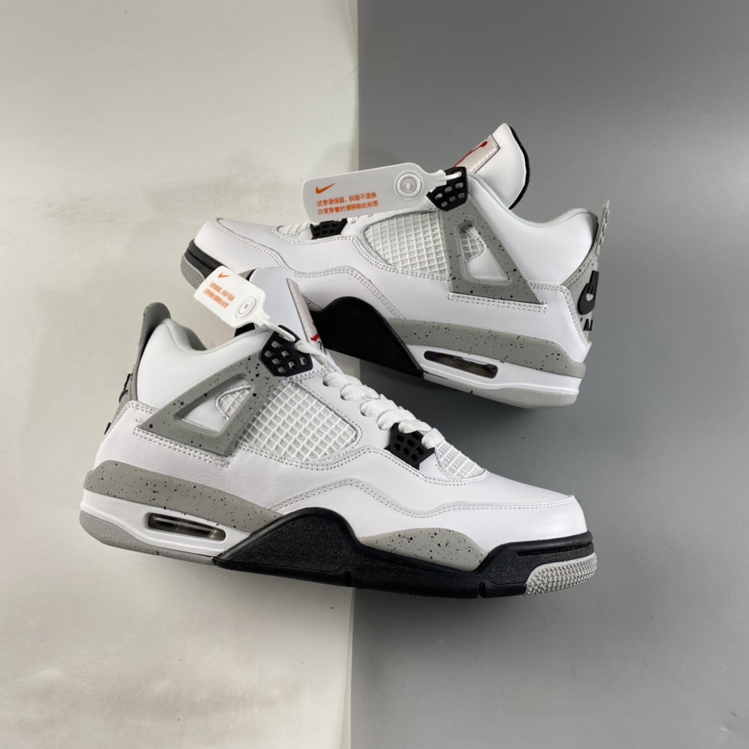 P380  Air Jordan 4 White Cement AJ4 乔4白水泥 白灰 840606-192