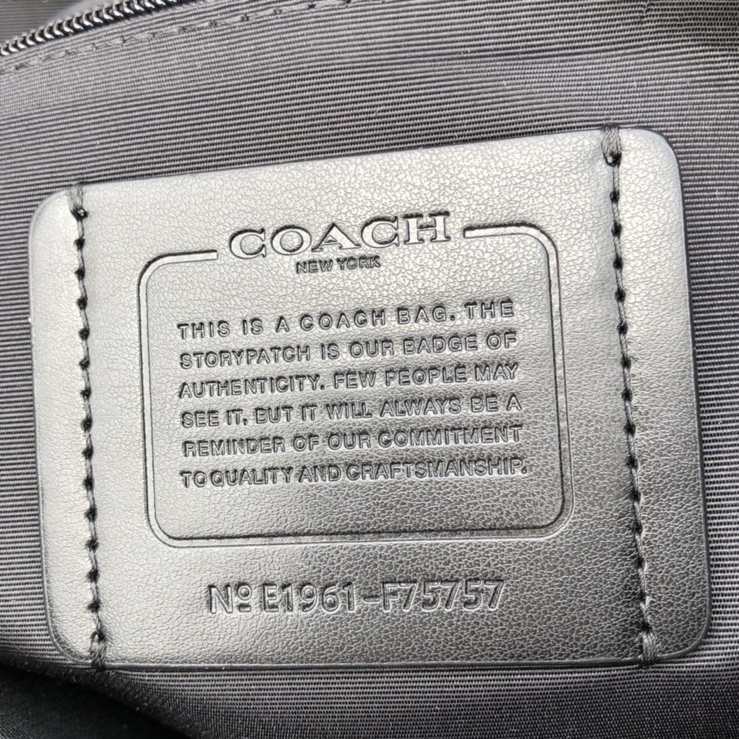 Coach C家 75757新款男士公文包，翻盖手提单肩斜挎休闲款，头层牛皮，内置安全拉链袋，非市场货 尺寸：38×7×28cm