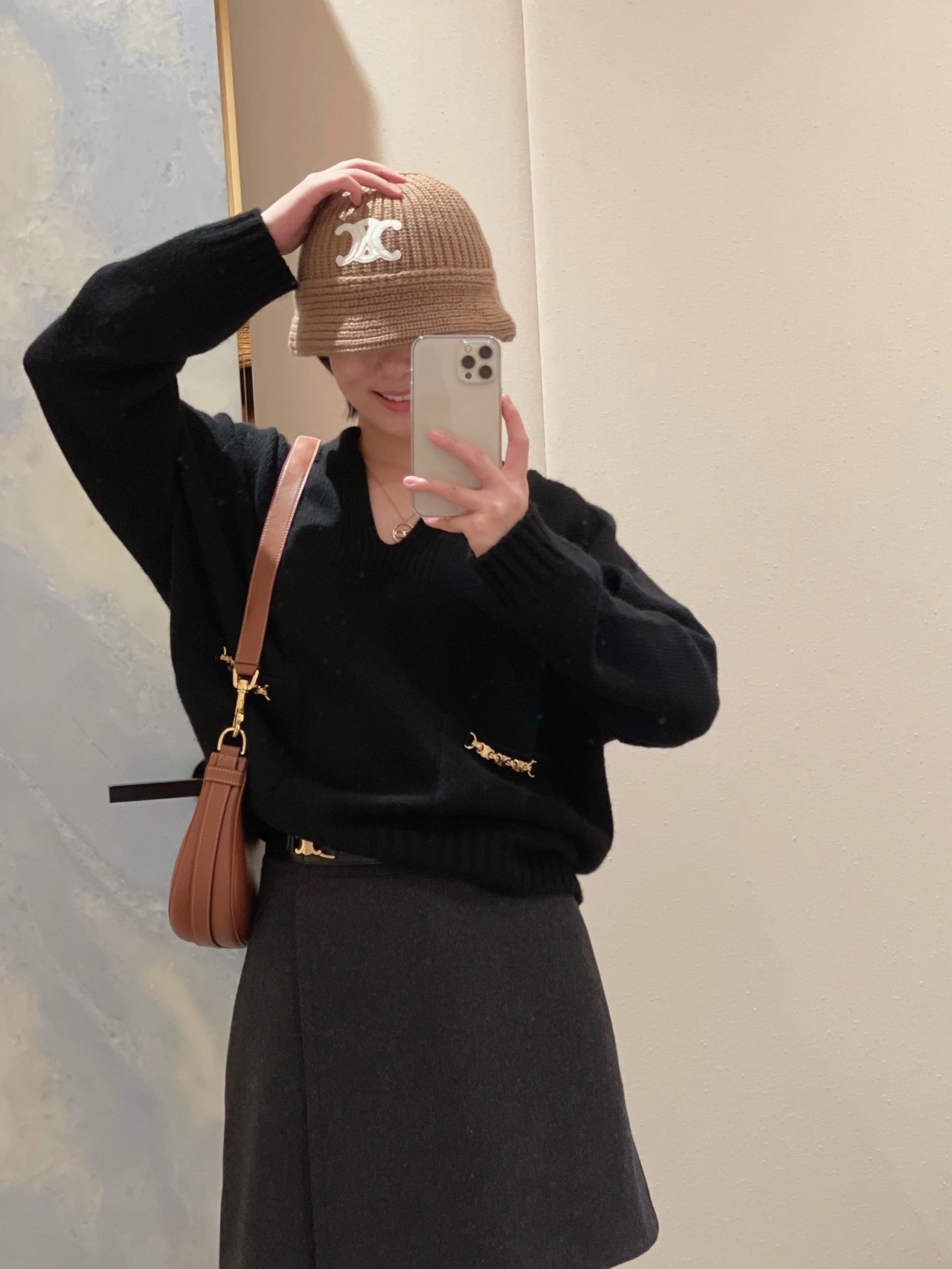 Celine AVA STRAP 腋下包 196923焦糖色