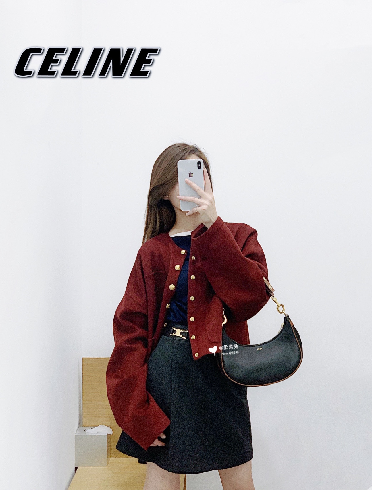 Celine AVA STRAP 腋下包 196923黑色