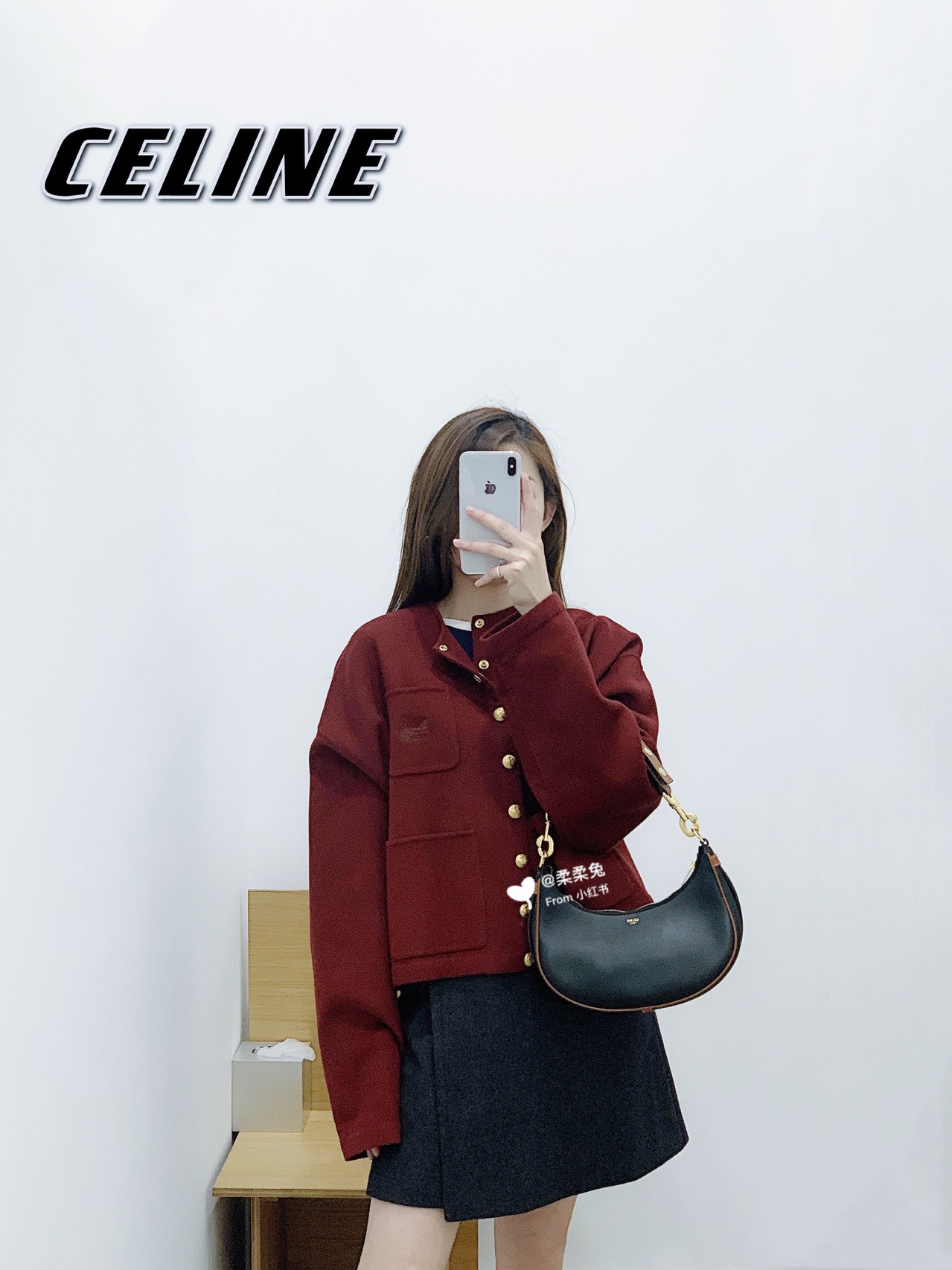 Celine AVA STRAP 腋下包 196923黑色