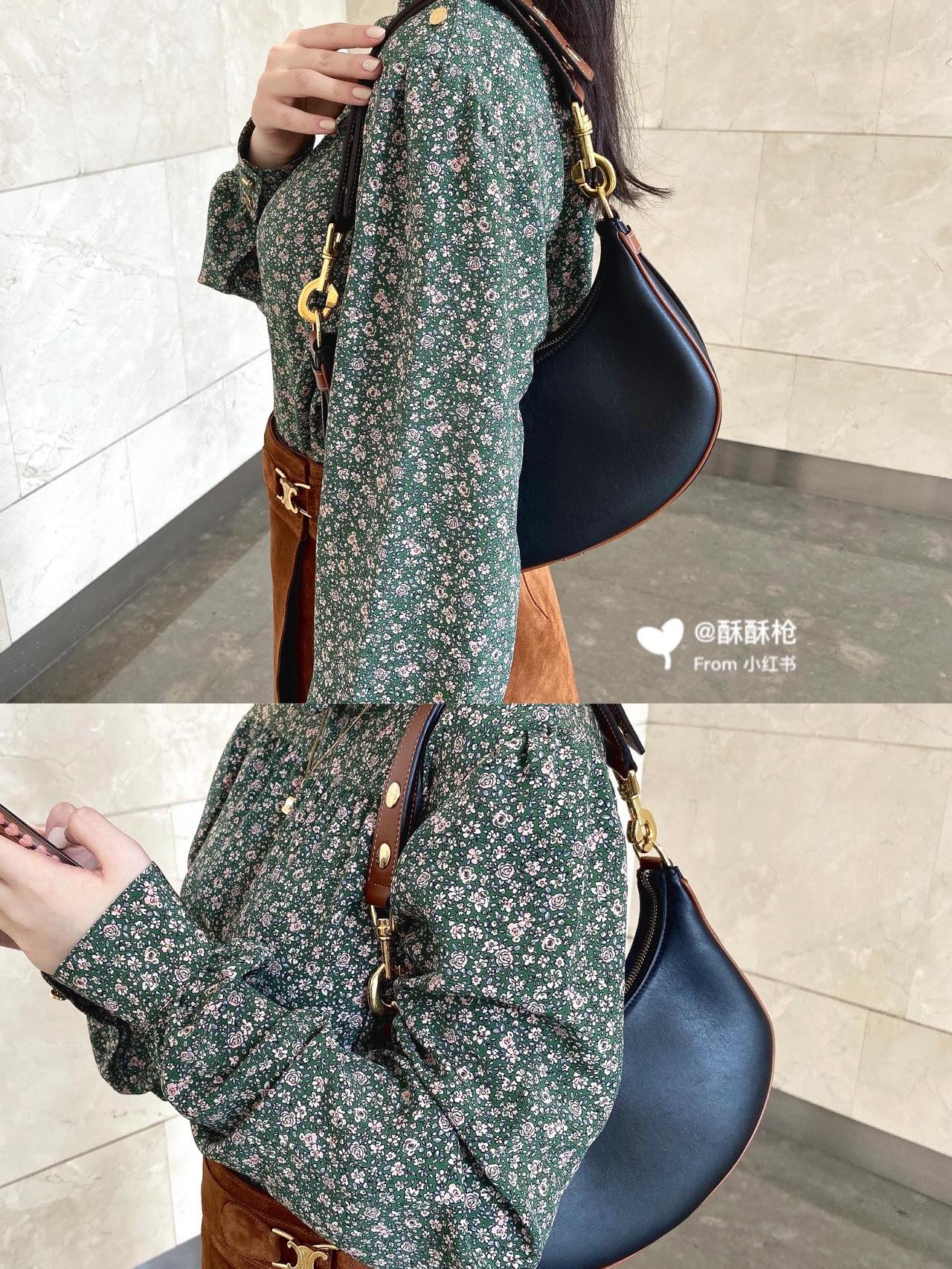 Celine AVA STRAP 腋下包 196923黑色