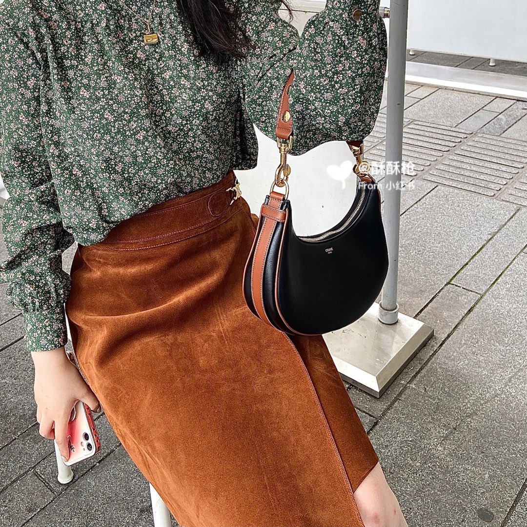 Celine AVA STRAP 腋下包 196923黑色