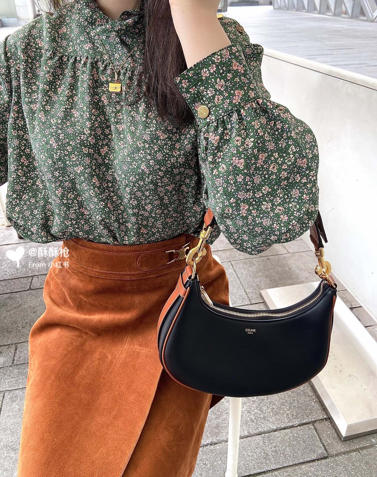 Celine AVA STRAP 腋下包 196923黑色