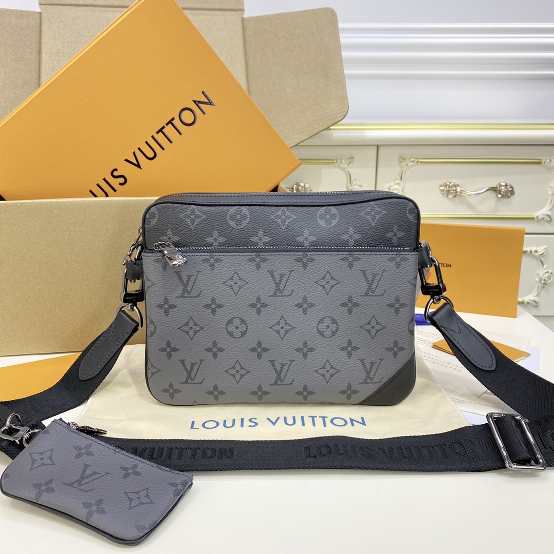 Louis Vuitton Handbags Messenger Bags Men Monogram Canvas Pochette M69443