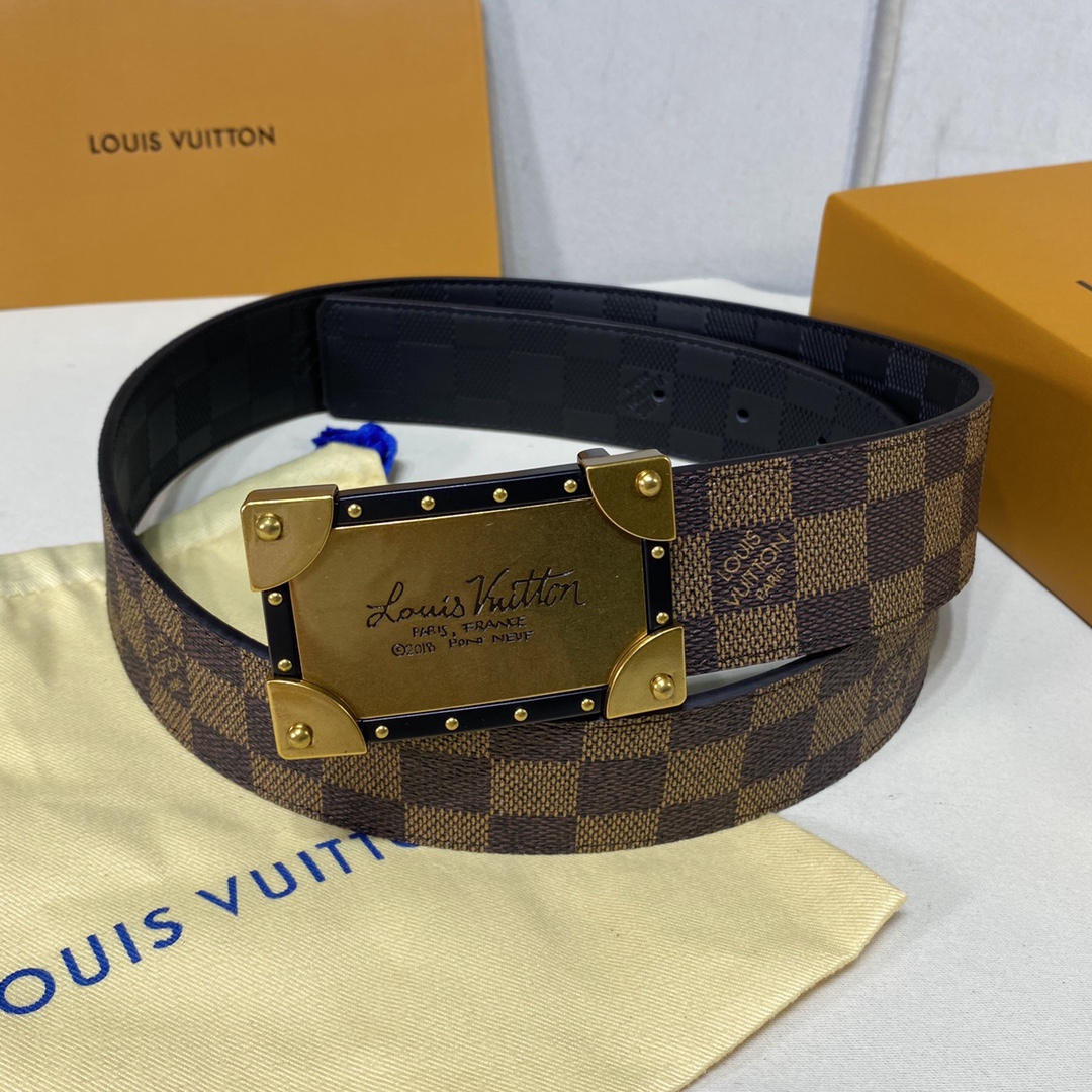 Louis Vuitton AAA
 Belts Lattice Calfskin Cowhide