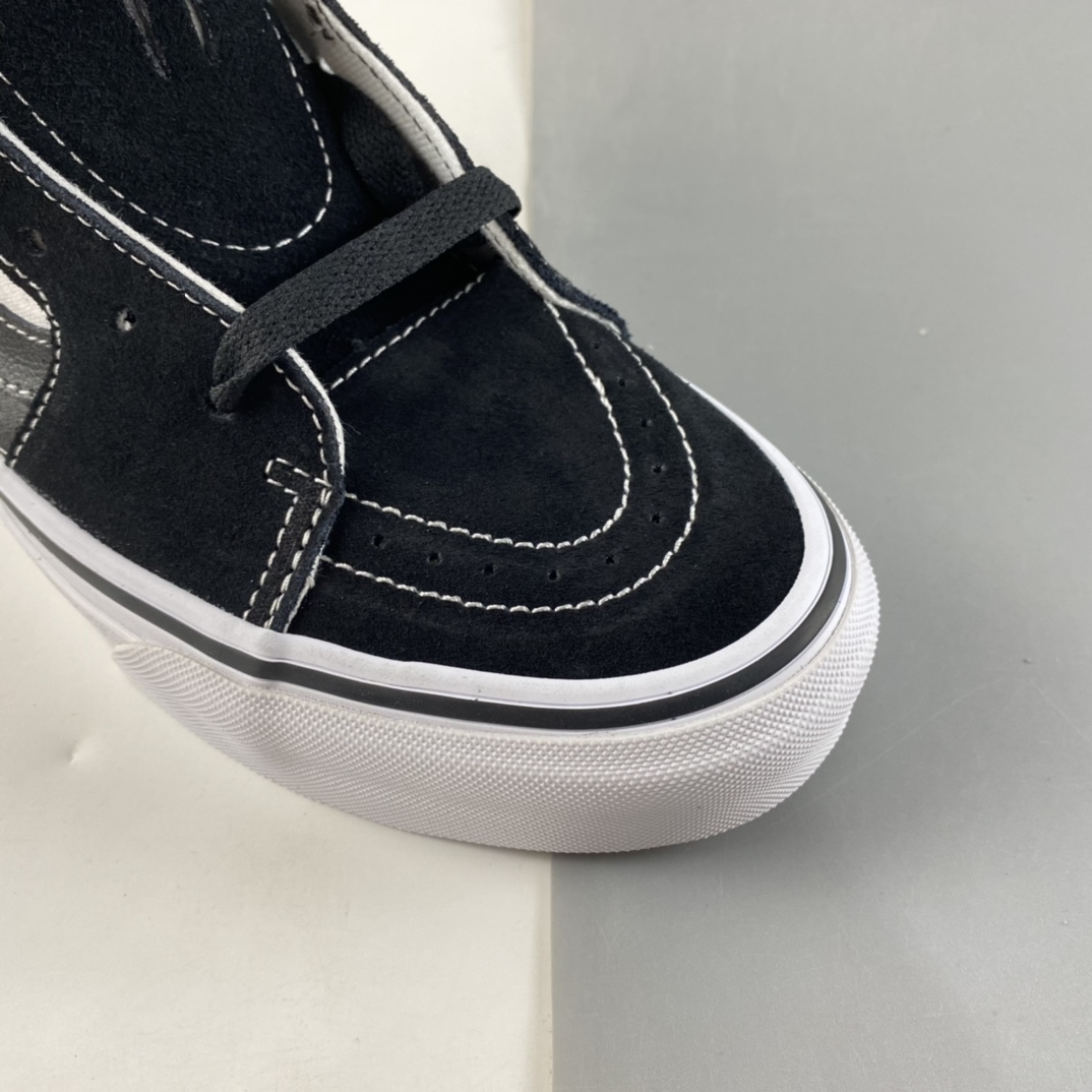 P160  Vans Sk8 Hi Flame 范斯黑白火焰高帮经典款男女鞋潮流滑板鞋 VN0A32QGK681