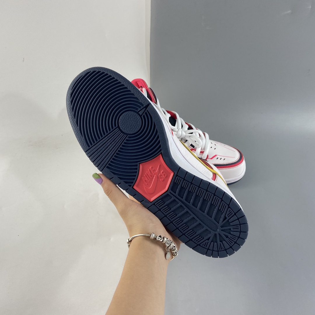 P480   Gundamx NIKE Dunk High  ” Project Unicorn-RX-0 ” 白红黄板鞋 DH7717-100