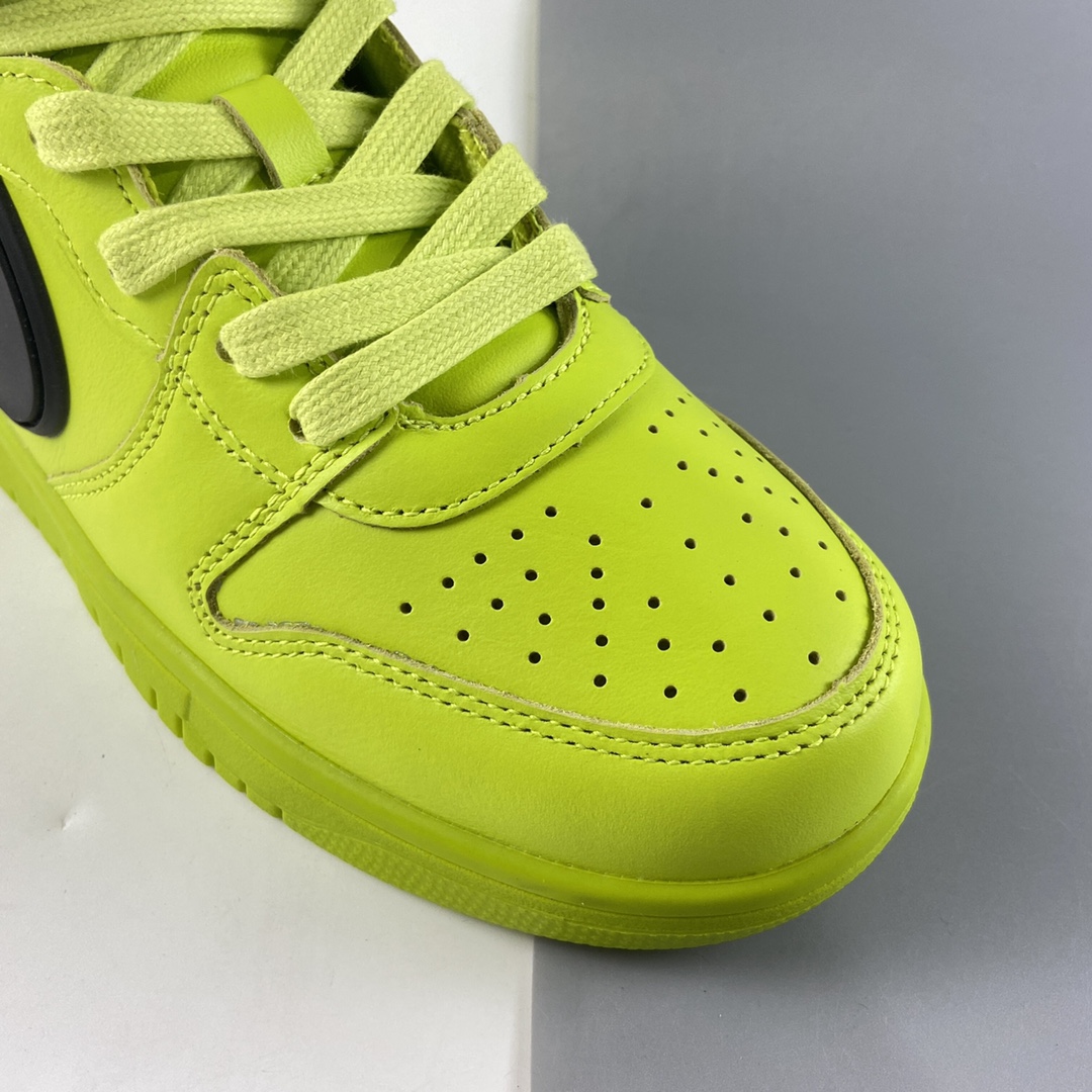 P450  AMBUSH x NIKE SB Dunk High 滑板鞋高帮 柠檬黄 CU7544-300