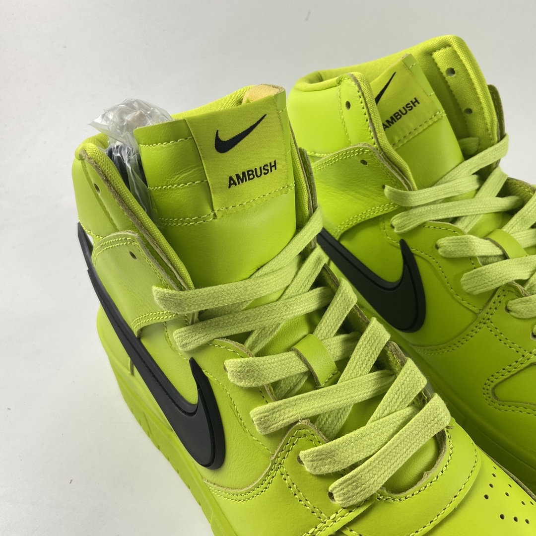 P450  AMBUSH x NIKE SB Dunk High 滑板鞋高帮 柠檬黄 CU7544-300