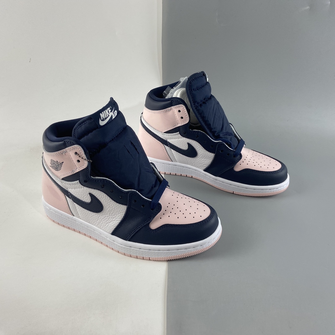 P420  Air Jordan 1 ” Atomsphere ” 女款 黑粉脚趾 AJ1乔1 高帮文化篮球鞋 DD9335-641