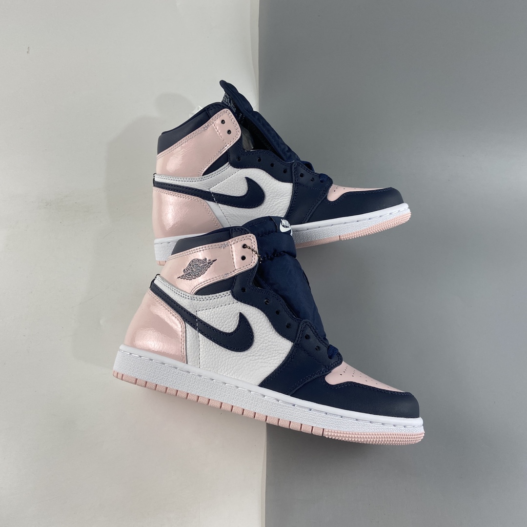 P420  Air Jordan 1 ” Atomsphere ” 女款 黑粉脚趾 AJ1乔1 高帮文化篮球鞋 DD9335-641