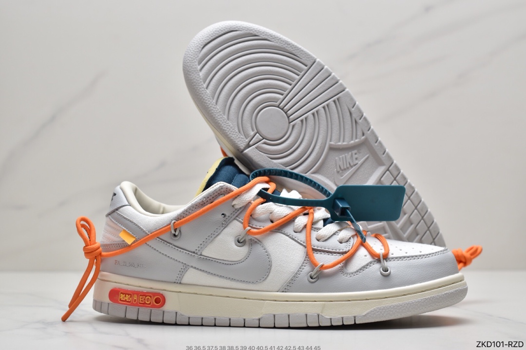 280 Off-White x Nike SB Dunk Low”The 10/50” OW灰白 扣篮板鞋 DJ0950-109