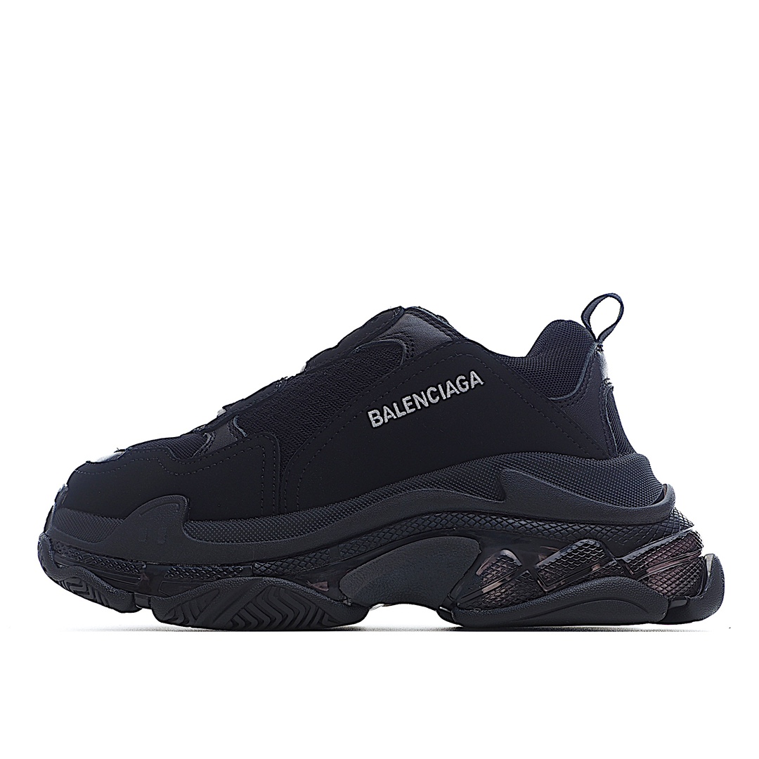 ok纯原公司级原盒Balenciaga  Triple S 巴黎世家气垫底复古跑鞋 原鞋购入 可直观对比正品材料：原厂数据打造私模原档案开发 气垫TPU组合软底 釆购原厂进口头层皮 进口机电绣正确字体 侧边TPU透气孔匹配原版 “Balenciaga ”大底LOGO立体感十足配套布袋、鞋带、合格证齐全