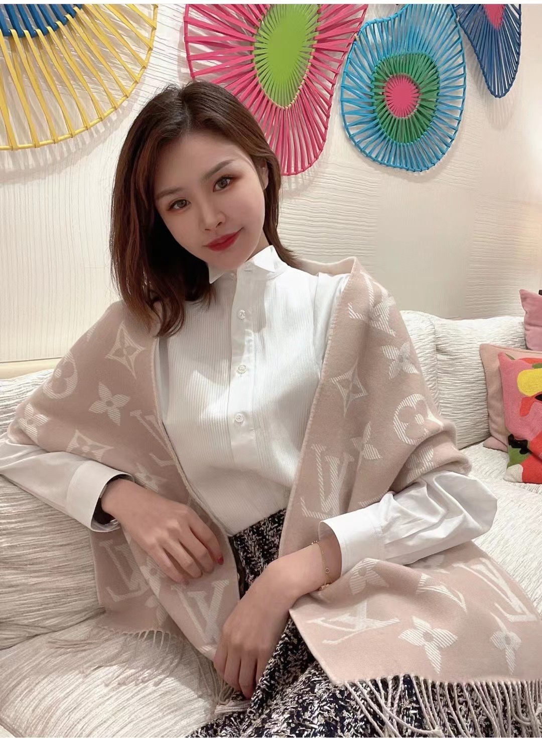 LV路易威登SIMPLY LV 羊毛长巾m76964 m76966