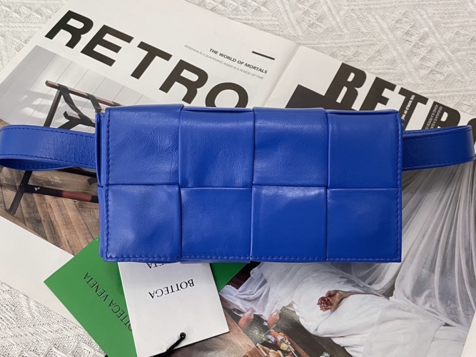 Bottega Veneta Cassette Belt Bag in Cobalt Blue Intrecciato Leather 1 Bottega Veneta Cassette Belt Bag in Cobalt Blue Intrecciato Leather