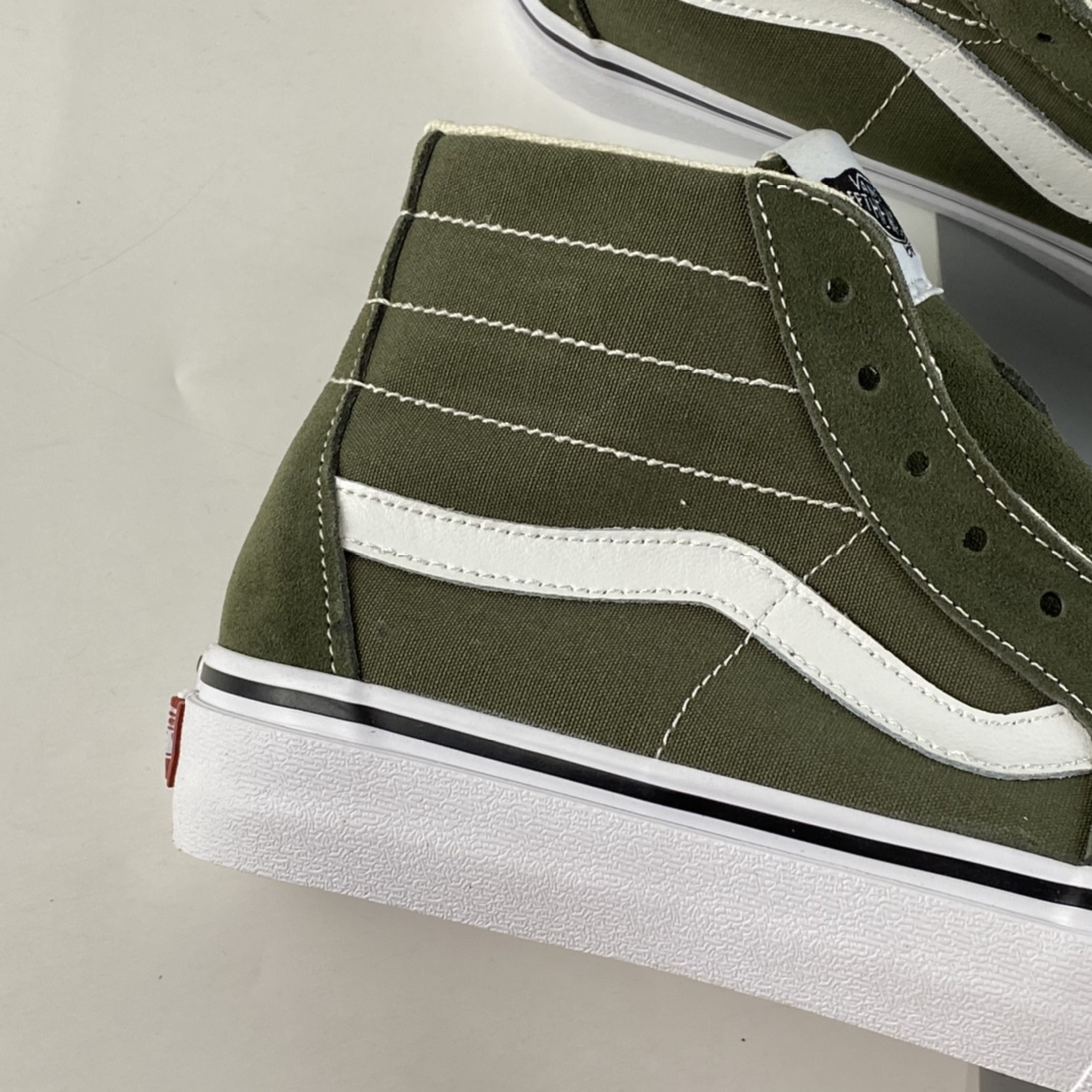 P150  Vans  Sk8 Hi 墨绿高邦休闲潮流帆布鞋 VN0A4U160FI