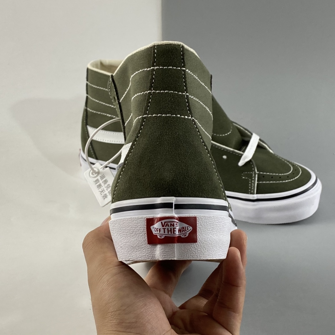 P150  Vans  Sk8 Hi 墨绿高邦休闲潮流帆布鞋 VN0A4U160FI