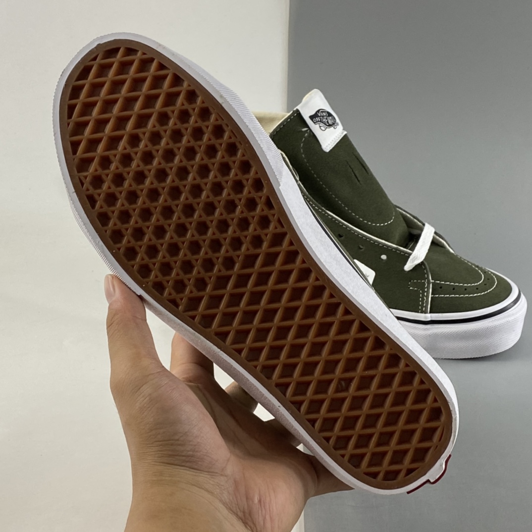 P150  Vans  Sk8 Hi 墨绿高邦休闲潮流帆布鞋 VN0A4U160FI