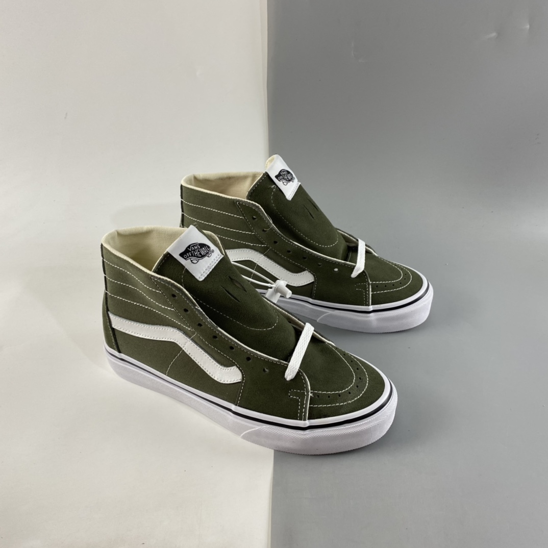 P150  Vans  Sk8 Hi 墨绿高邦休闲潮流帆布鞋 VN0A4U160FI