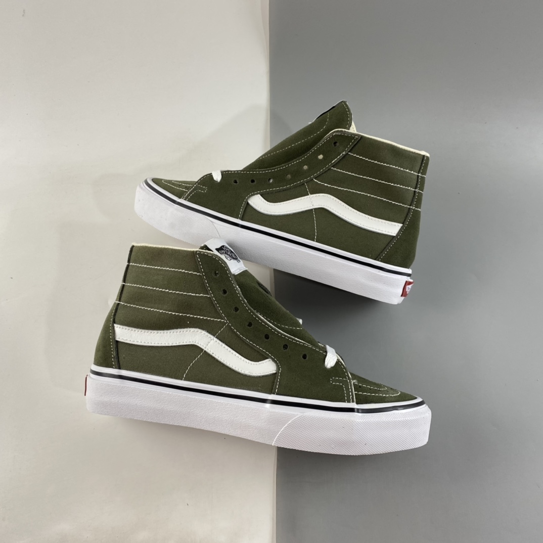 P150  Vans  Sk8 Hi 墨绿高邦休闲潮流帆布鞋 VN0A4U160FI