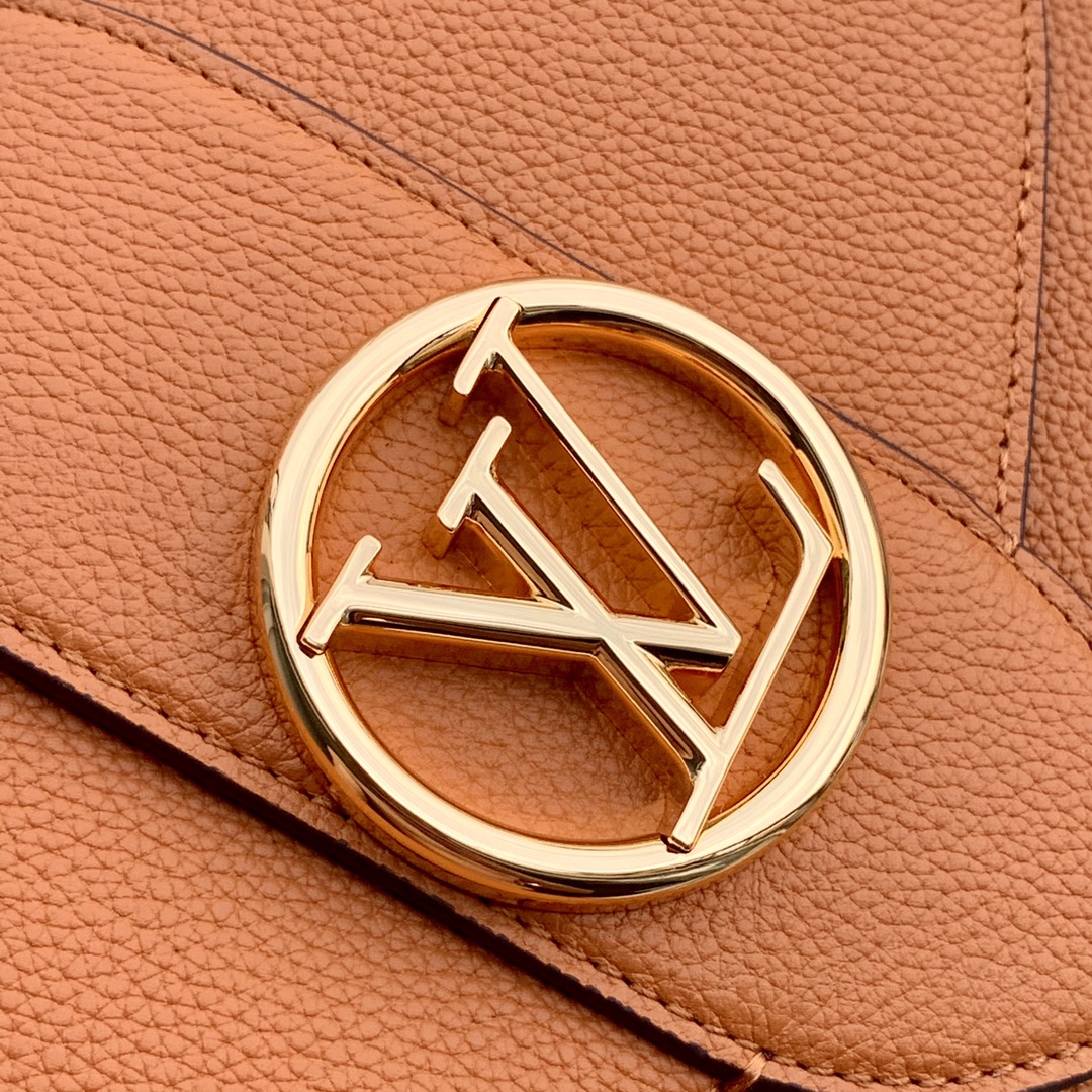 Louis Vuitton LV Pont 9 Soft 中号马鞍包 M58968金橘色