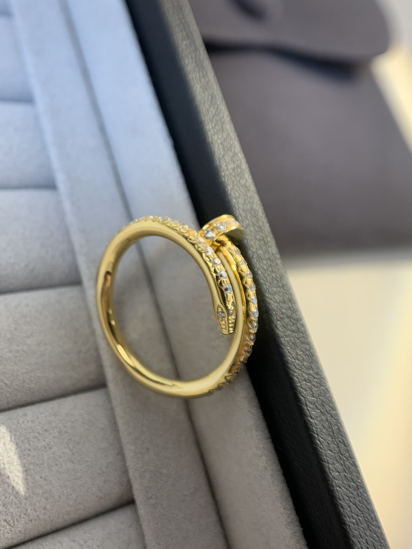 Cartier Cartier залаты пярсцёнак з дыяментам парныя пярсцёнкі шырокая вузкая поўнае зорнае неба універсальны-вышэйшая якасць